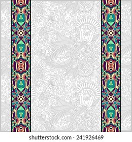 lace border stripe in ornate floral background, vector illustration