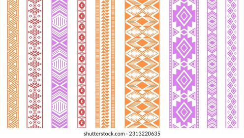 Lace borders vector collection. Fashion textile edge ornaments isolated. Lacework strip edging. Russian folk patterns. Wedding dress trim ornaments. Ornate tapes. Craft elements.