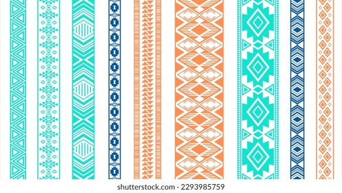 Lace borders vector set. Seamless edge ornaments isolated. Lacework strip edging. Slavic ethnic patterns. Card decorative bands. Openwork tissue lattice.