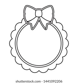 lace with bowtie decorative icon