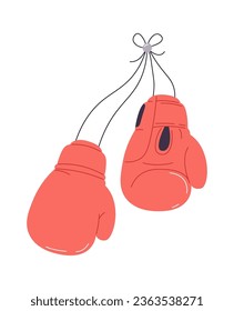 Lace Boxing Gloves Vector Illustration