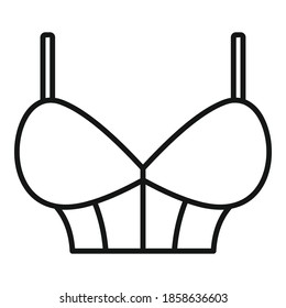 Lace bra icon. Outline lace bra vector icon for web design isolated on white background