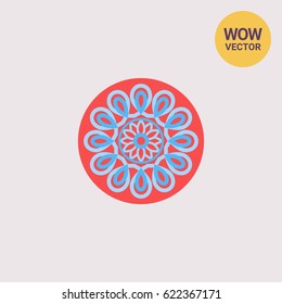 Lace of Bruges in circle icon
