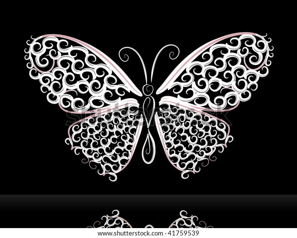 Lace Butterfly Stock Vector (Royalty Free) 41759539 | Shutterstock