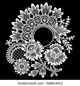 Lace Cipcle Frame Vector