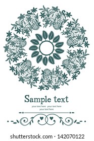 Lace circle card