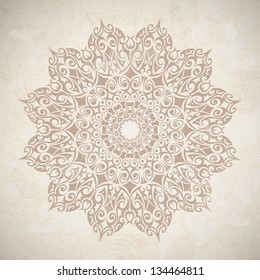 Lace circle, celtic ornamental. Eps10 vector image