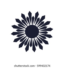 Lace classic calligraphy copperplate circle logo, pattern