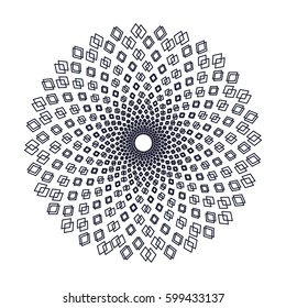 Lace classic calligraphy copperplate circle logo, pattern