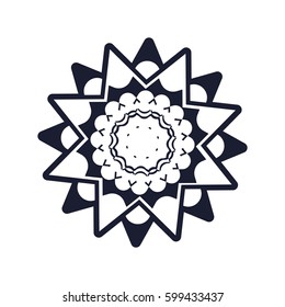 Lace classic calligraphy copperplate circle logo, pattern