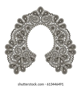 Lace Collar. Vector Image. Ornament