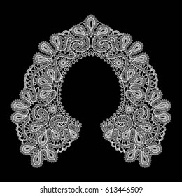Lace collar. Vector image. Ornament