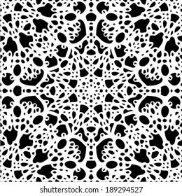 Artesanía de encaje / fondo hecho a mano sin fisuras, decoración de bodas, ornamento redondo, elemento de diseño, ilustración vectorial