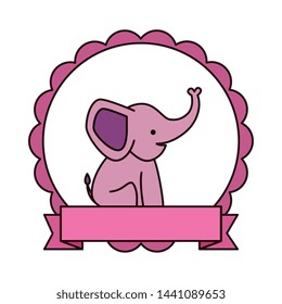lace with cute little elephant character