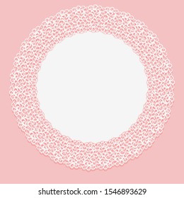 Lace decorative doily. Delicate fashion elements. For retro design of cards and wedding invitations. Vector illustration.