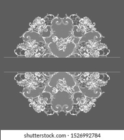 lace decorative elements. frame pattern.
