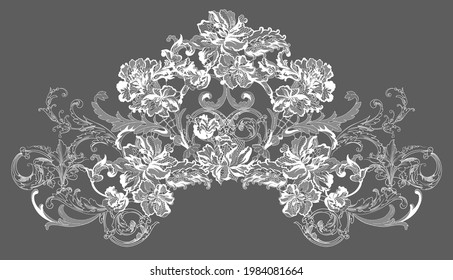 lace decorative elements. frame pattern.