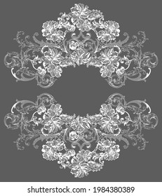 lace decorative elements. frame pattern.