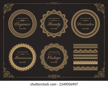 Lace decorative frame and line collection.