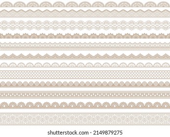 Lace decorative pattern background collection.