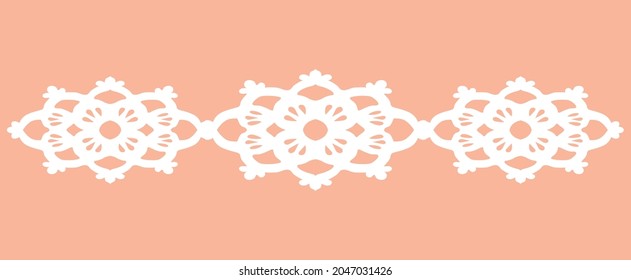 Lace divider ornament. Vector illustration.
