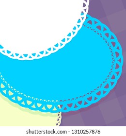 lace doilies, nice template for invitation or poster, vintage illustration, the mood of home comfort. vector eps10