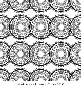 Lace Doily Decorative Design Seamless Pattern Vector