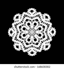 Lace / Doily - design element, wedding pattern, embroidery elements, vector illustration