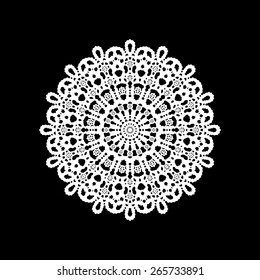 Lace / Doily - design elements, wedding pattern, embroidery elements, vector illustration
