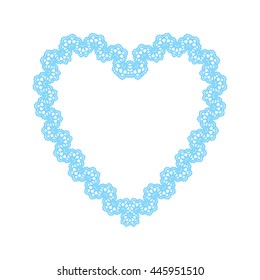 Lace / Doily frame, hand made cutout, wedding decor, design element, vector illustration