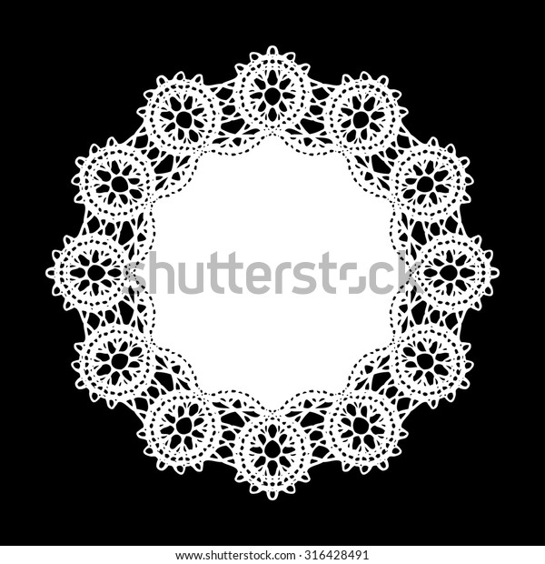 Lace Doily Hand Made Cutout Wedding Stock Vector Royalty Free 316428491