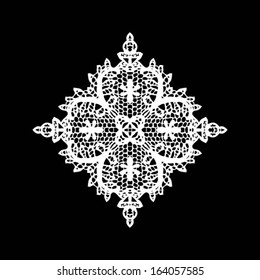 Lace / Doily, hand made wedding decor, design element, vector illustration