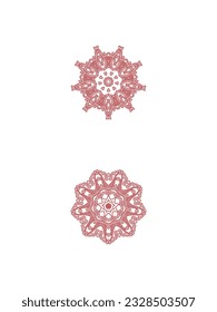 Lace doily on red pattern template