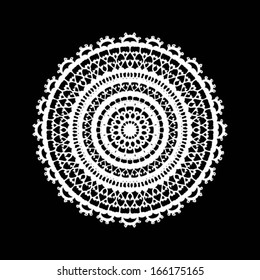 Lace doily/ lace - round model for design for gift packs, fabric patterns, wallpaper, cut out, scrap booking, vector