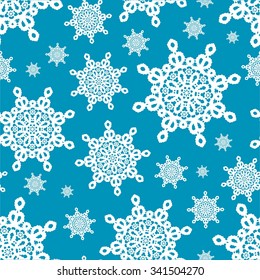 Lace / Doily seamless pattern, hand made cutout, snowflake, wedding decor, design element, vector illustration