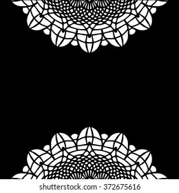 Lace / Doily seamless pattern, hand made cutout, wedding decor, design element, vector illustration