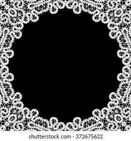 Lace / Doily seamless pattern, hand made cutout, wedding decor, design element, vector illustration
