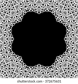 Lace / Doily seamless pattern, hand made cutout, wedding decor, design element, vector illustration