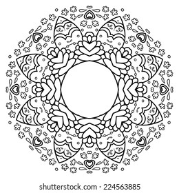 lace doily vector illustration