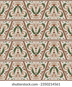 Lace elegant classic seamless vintage pattern, hand drawn vector illustration