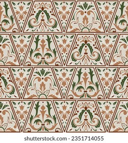 Lace elegant classic seamless vintage pattern, hand drawn vector illustration