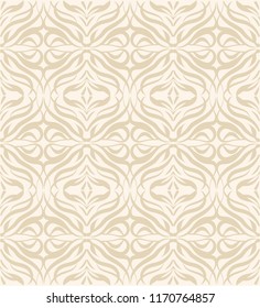 Lace elegant seamless wave pattern vector. Luxury style gold imitation