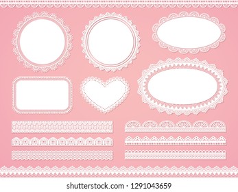 lace fabric border and background, decorative vintage ornament