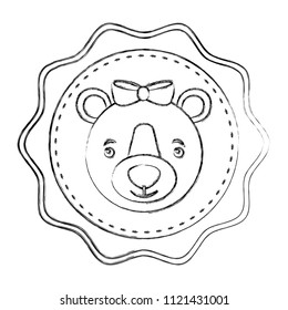 lace female bear grizzly icon
