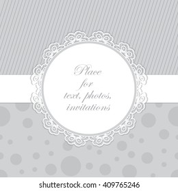 Lace festive doily. Vector illustration.

