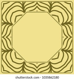 lace floral border ornament. vector pattern. decorative frame