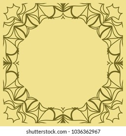 lace floral border ornament. vector pattern. decorative frame