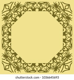lace floral border ornament. vector pattern. decorative frame