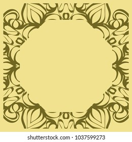 lace floral border ornament. vector pattern. decorative frame