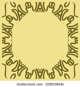 lace floral border ornament. vector pattern. decorative frame